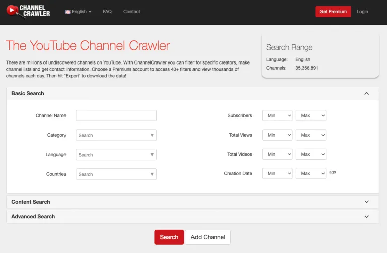 Поисковик каналов